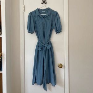Lucky Brand puff sleeve midi dress